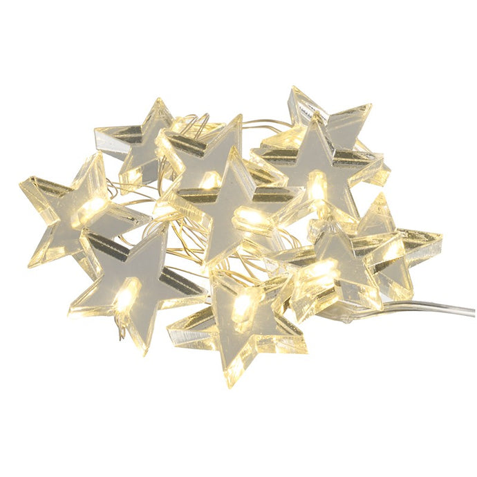 LONG LIGHT UP STAR GARLAND - MIRROR