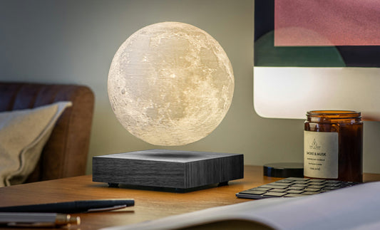 SMART MOON LAMP BLACK WOOD BASE