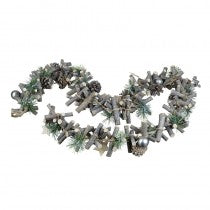 SILVER & FOLIAGE GARLAND