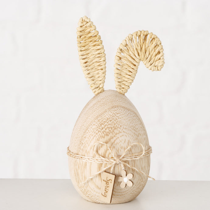WOODEN EGG BUNNY