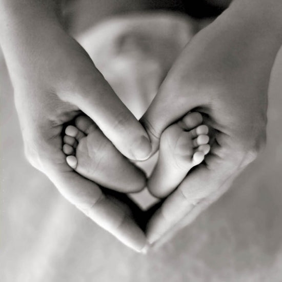 NEW BABY HEART HAND/FOOT CARD