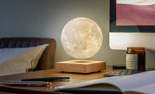 SMART MOON LAMP WHITE ASH WOOD BASE