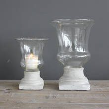 CEMENT HURRICANE CANDLE HOLDER