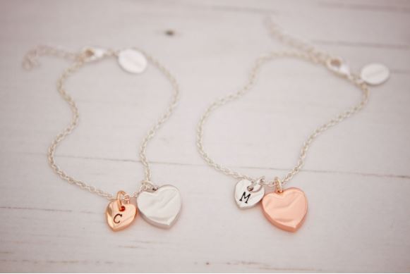 HEART INITIAL CHARMS